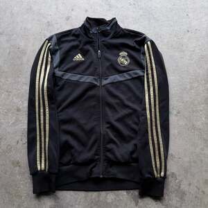 Adidas Real Madrid Track Jacket Black Gold